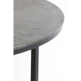 CAFE TABLE TLC METAL BLACK SILVER ANTIK LEAD SET OF 2 - CAFE, SIDE TABLES